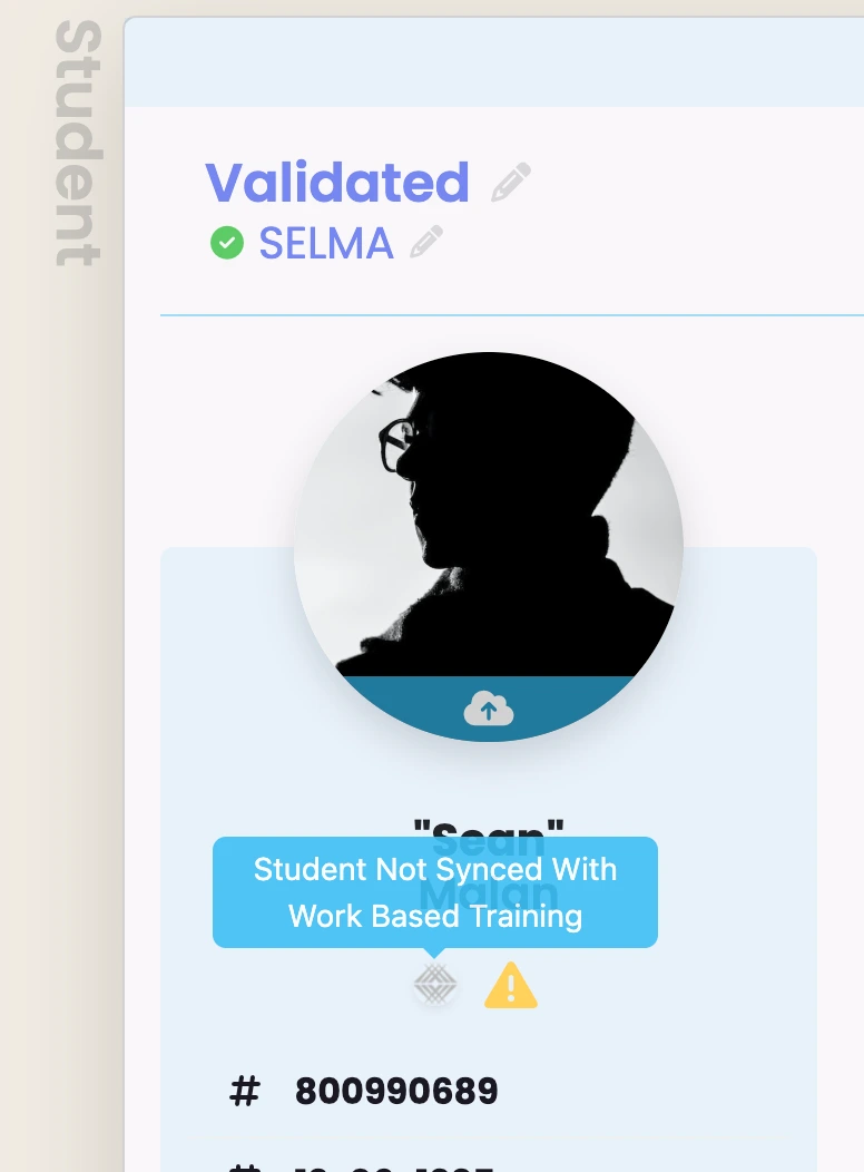 Student synced indicator