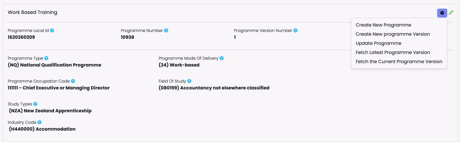 Screenshot: Figure 5ii. WBT Programme Actions